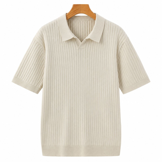 Męska koszulka polo z prążkowaniem Colton Premium